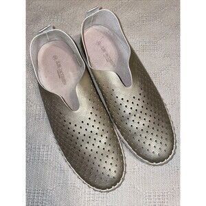 Ilse Jacobsen Women’s Casual Loafers Sz 39 U.S. 8 M Pale Gold Leather Going Out